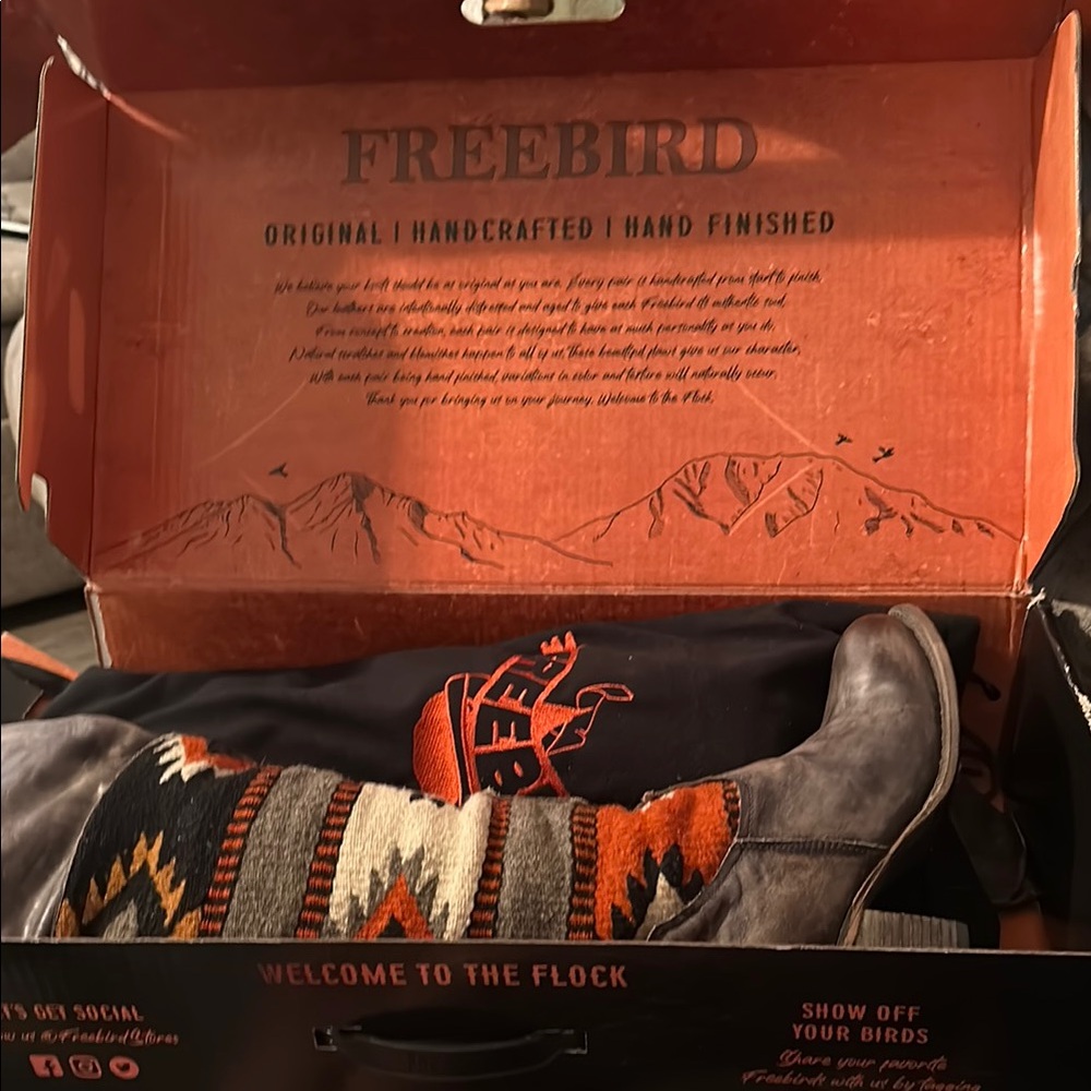 Freebird Gray Heeled Boots